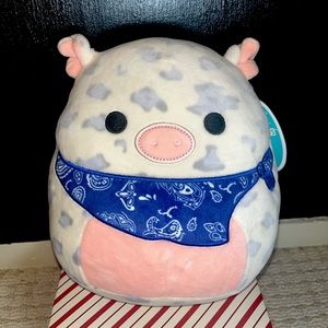 Squishmallow 8" Rosie Pig with Blue Bandana